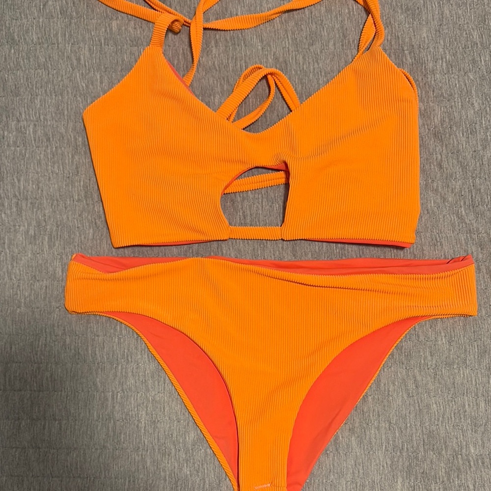 Vibrant Orange Bikini Set